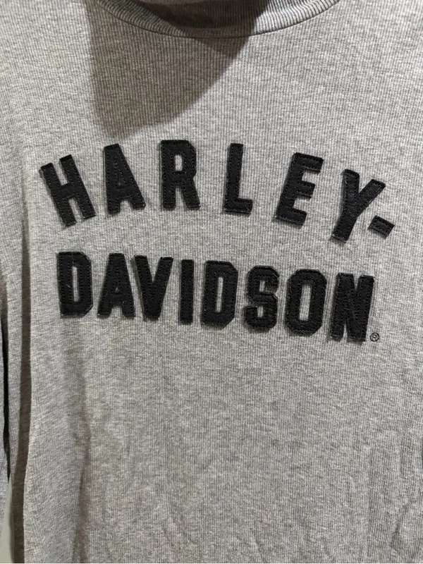 Harley-Davidson Gray Black Logo Turtleneck Pullover Size Large - Image 4