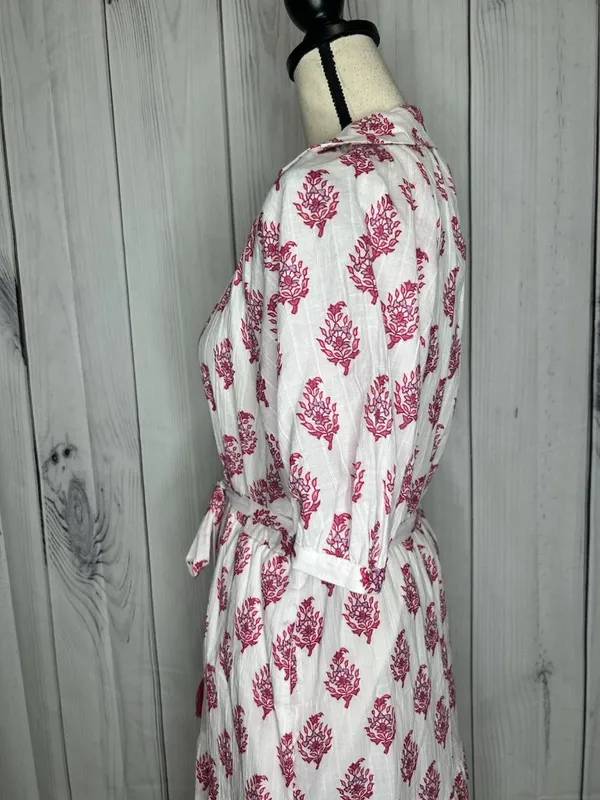 Roller Rabbit x Target Maxi Dress Pink Bouquet Print Short Sleeve Womens Sz S - Image 6