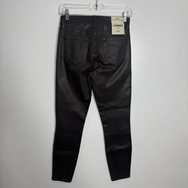 NWT L'agence‎ Margot High Rise Skinny Greystone Coated Jean Size 26 Minimalist - Image 8