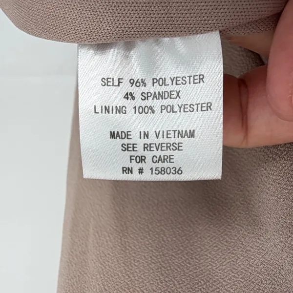 Birdy Grey Gene Crepe Dress Taupe Brown Halter Neck‎ Maxi Bridesmaid Large NWT - Image 7