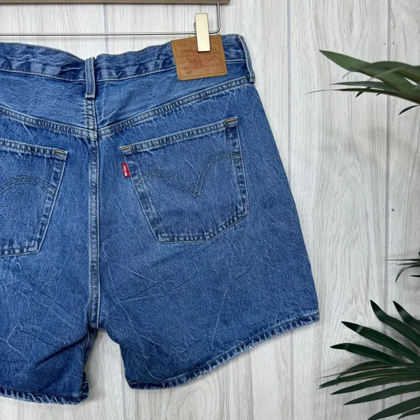 Levi’s Plus Size 501 Mid Thigh Shorts Pleased To Meet You size 32 858330056 - Image 7