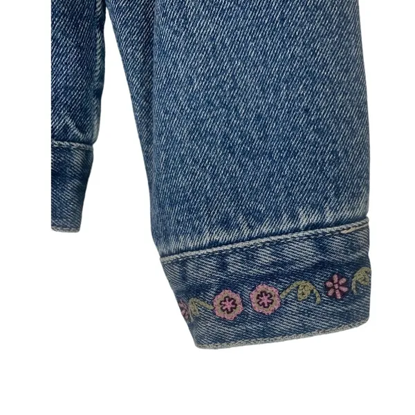 Vintage Disney Winnie The Pooh Embroidered Jean Jacket Size Small - Image 8