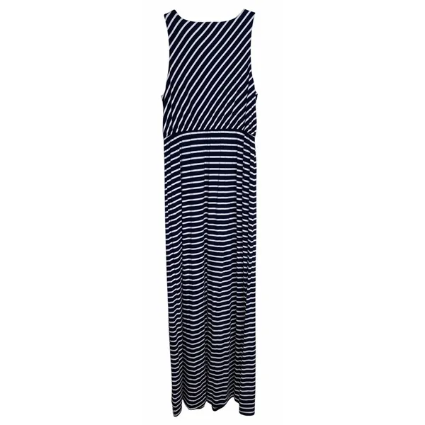 Maeve Blue &‎ White Striped Maxi Dress Women's Size Large - Image 2