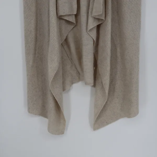 Nanette Lepore Cashmere Drape Vest S 100% 2-Ply Neutral Old Money Quiet Luxury - Image 8