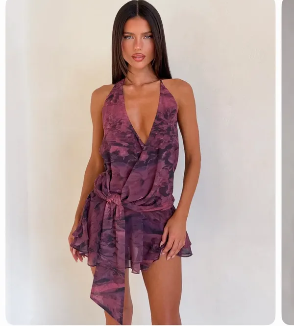 Tiger Mist indigo mini dress - Image 2