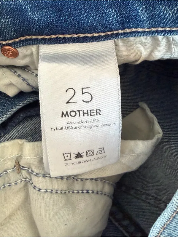 MOTHER The Weekender Fray Hop On Hop Off Jeans Size 25 - Image 6