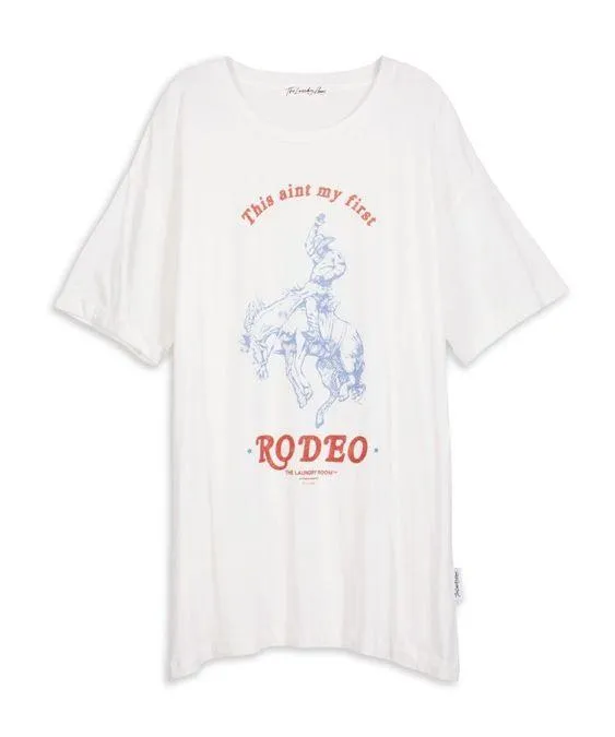 The Laundry Room- First Rodeo - Oversized Tee - White - Image 3