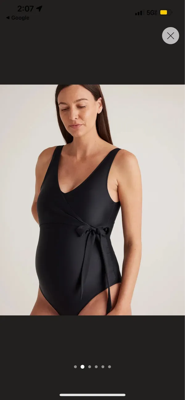New Quince Italian Maternity Wrap One-Piece Swimsuit MSRP $49.90 - Image 3