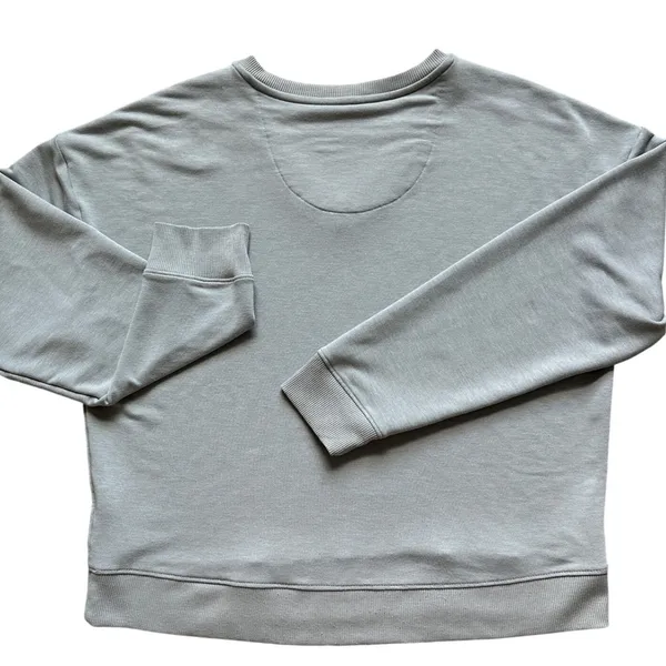 Freely V-Neck Relaxed Sweatshirt XL Gray Lightweight Comfy Sustainable Fabric‎ - Image 2