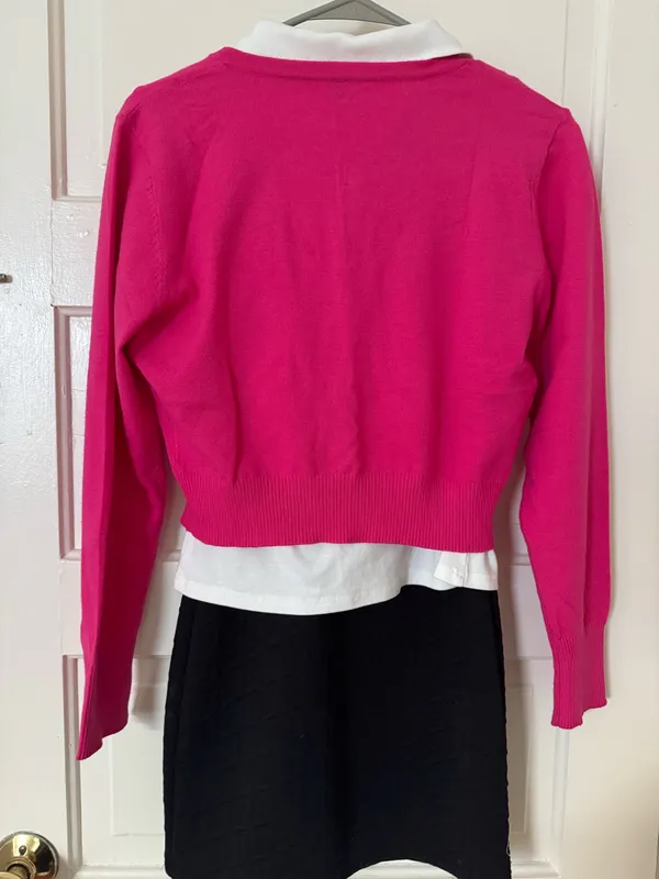 Pink Cardigan Rose Pink - Image 6