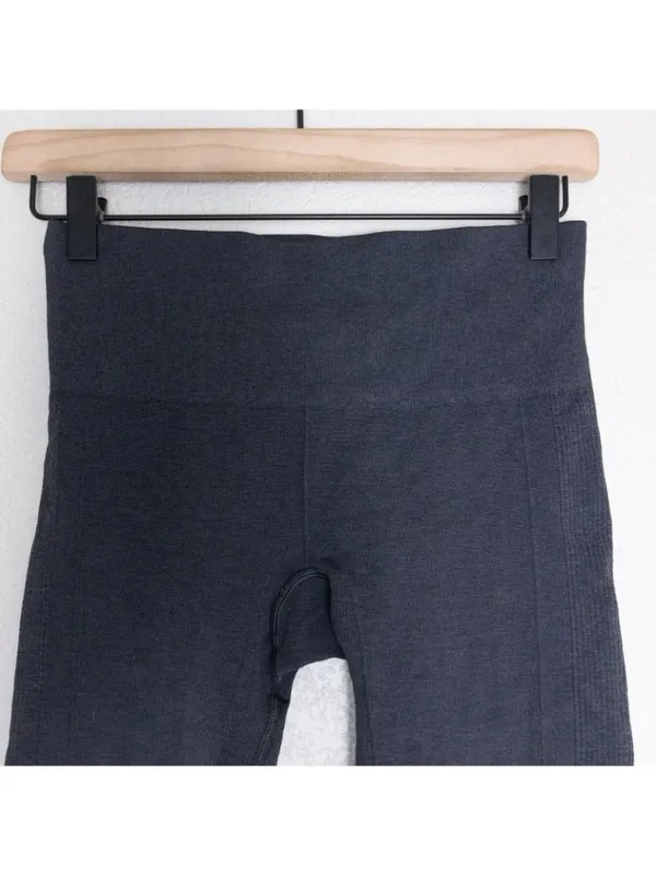 Lululemon Ebb to Street Legging 4 Heathered Black Seamless Mid Rise - Image 5