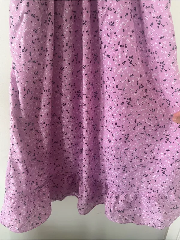 ON 34th Pink Floral Smocked Maxi Dress Small Cottagecore Prairie Cotton Feminine - Image 4