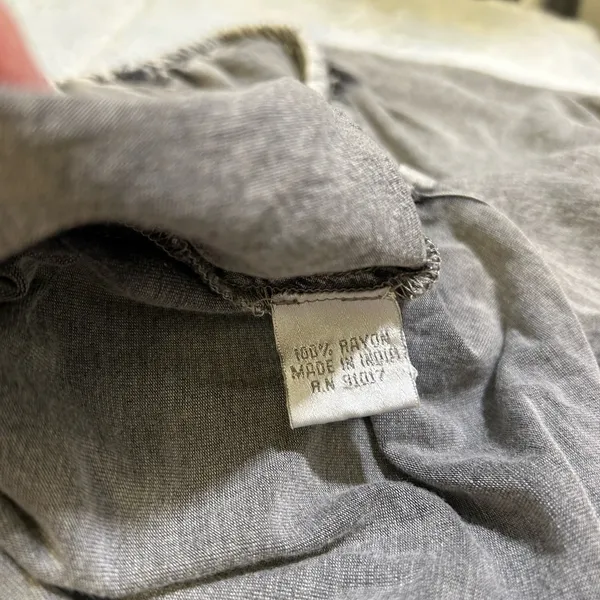 Solitaire Charcoal Acid Washed  Embroidered Blouse - Image 4
