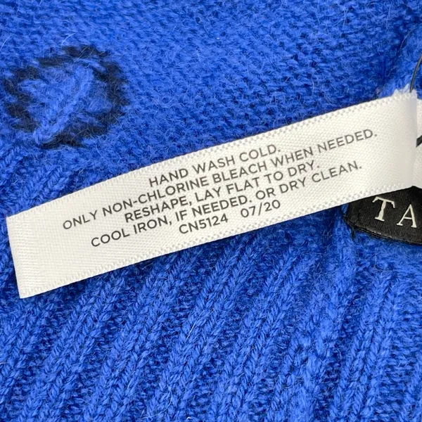 Talbots Cashmere Polka Dot Beanie Hat OS Blue Soft Warm Cozy Preppy Indie Winter - Image 8