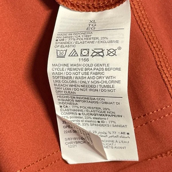 Old Navy Sienna Birch Powersoft Orange Sleeveless Athletic Mini A-Line Dress XL - Image 5