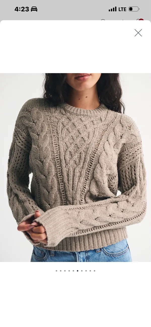 Abercrombie Sweater Knit Cable XS - Image 2