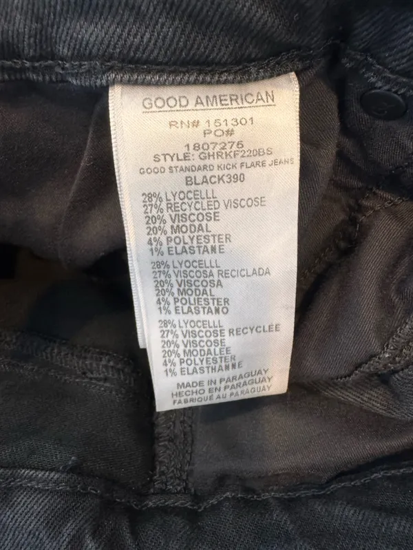 Good American Good Standard Kick Flare Jeans - Image 7