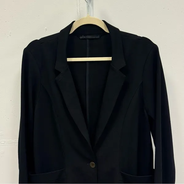 QOR Women’s Commuter Travel Jacket Performance Single Button Blazer Pockets Lg‎ - Image 4