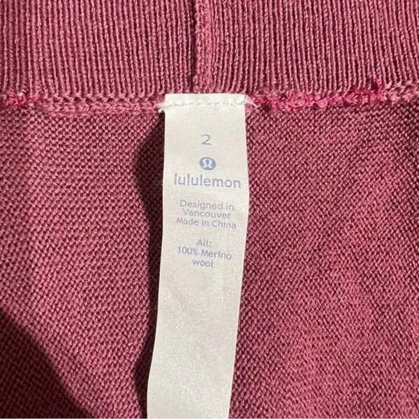 Lululemon Blissful Zen Merino‎ Wool Wrap Sweater Pink Size 2 - Image 12