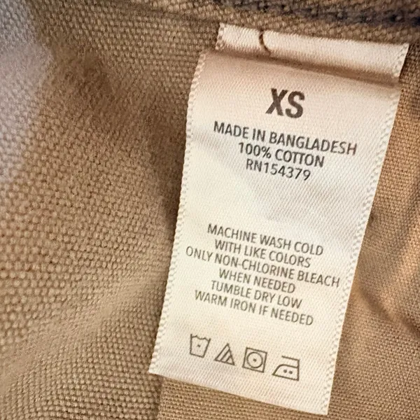 Aeropostale Womens Carpenter Pants Tan Khaki Cotton Canvas Utility Size XS - Image 10