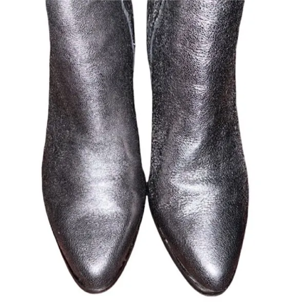 Ivanka Trump Pewter Leather Ankle Boots Size 6.5M) - Image 6