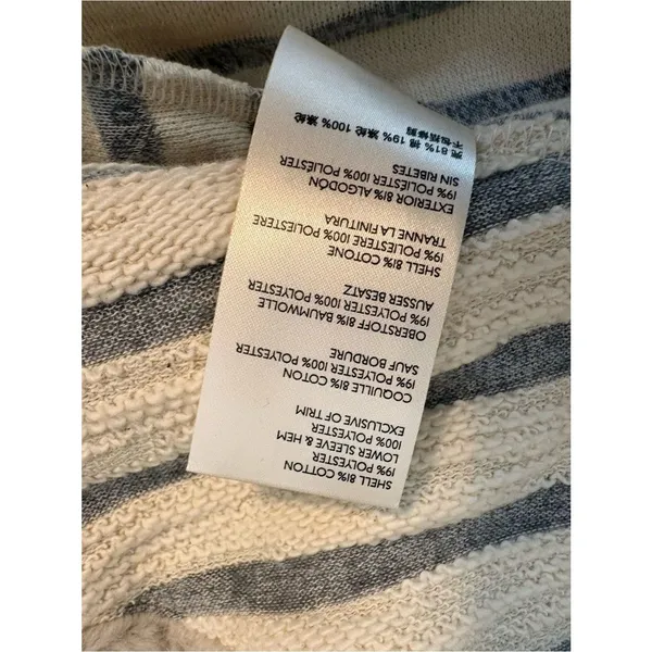 Maeve Anthropologie Striped Faux Fur Hem Knit Top Small - Image 7