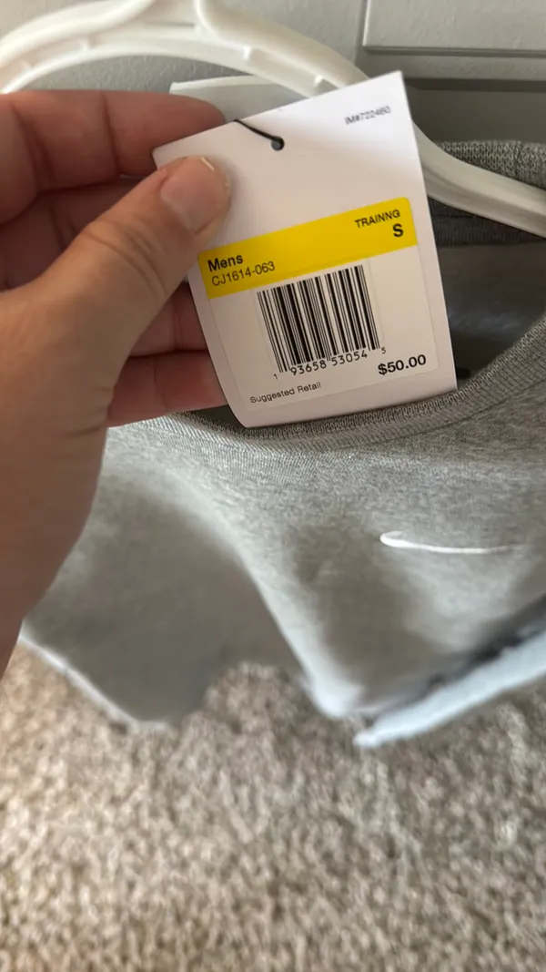 Men’s Nike Sweatshirt grey  - Image 2