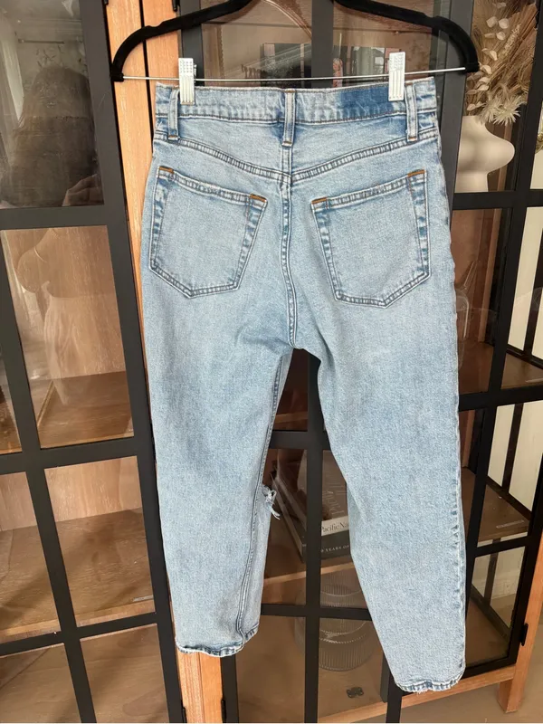 Abercrombie jeans the ankle straight ultra high rise petite short light wash - Image 3