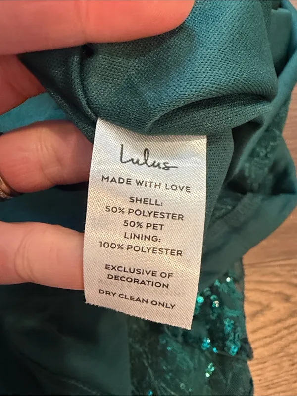 Lulu’s Sequin Spaghetti Strap Party Dress - Teal Green Size XS - C55-011 - Image 7