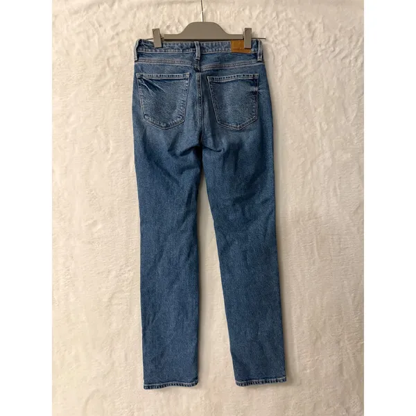 American Eagle Stretch Straight Leg Jeans Womens 000‎ Medium Wash Blue Denim NWT - Image 6