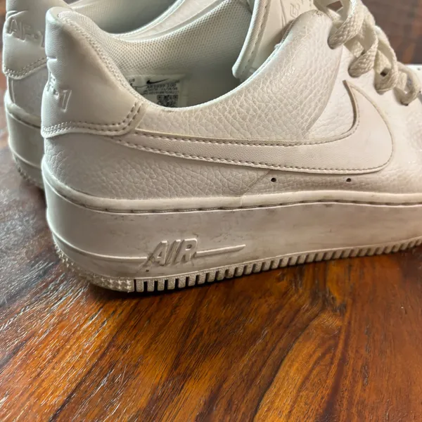 Nike Air Force 1 Sage‎ Low Womens White Platform Sneakers AR5339-100 Size 8 - Image 8