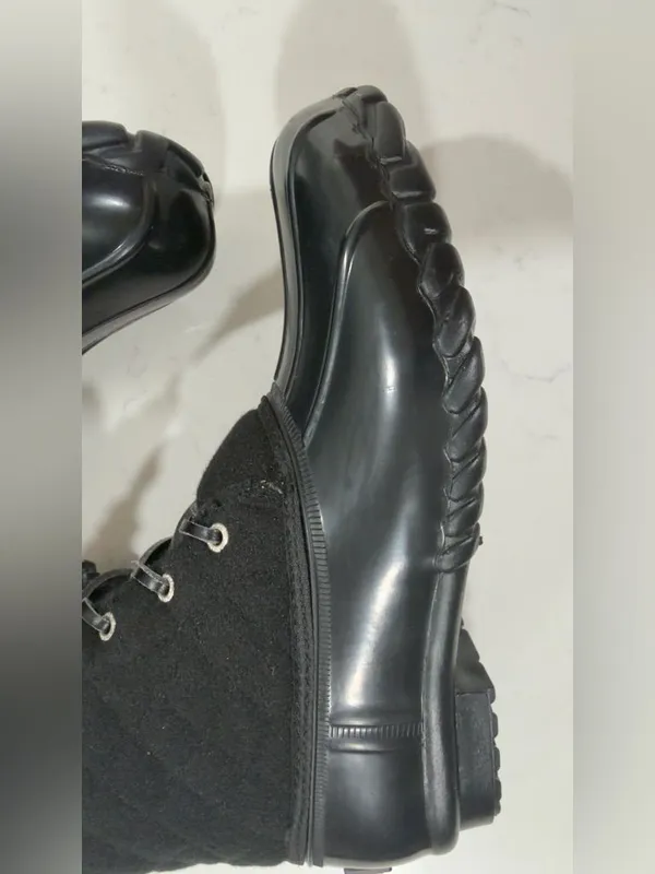 Nautica Black Quilted Short Rain Boots - Image 7