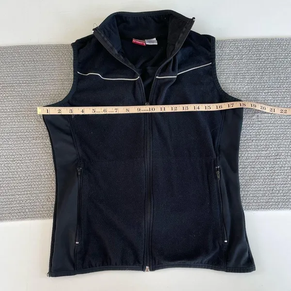 ProSpirit Black Fleece Full Zip Activewear Running Vest Size Small - Image 4