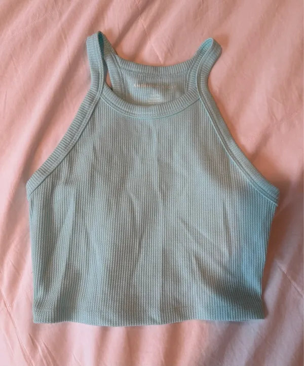 American Eagle Cropped Waffle Tank - Image 2