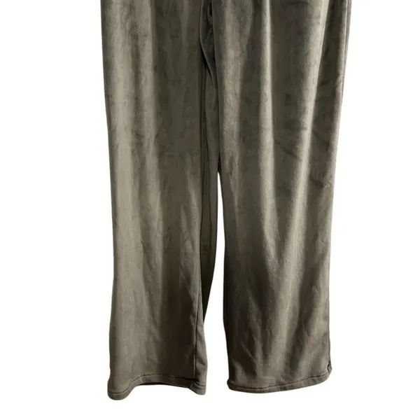 Skims Women's Gray Velour Wide-Leg High Rise Pull-On Pants Size‎ S - Image 5