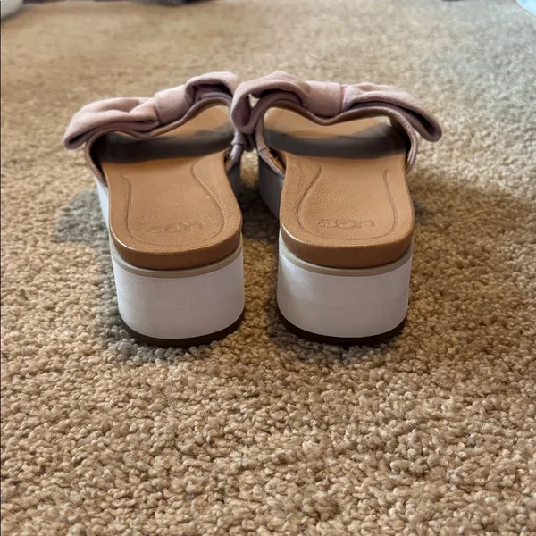 UGG JOAN SEASHELL PINK PLATFORM WEDGE SLIDE SLIPPER - Image 3