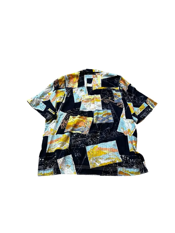 We The Free Love Letters Oversize Button Up Shirt Patchwork Floral Swiss Dot - Image 5