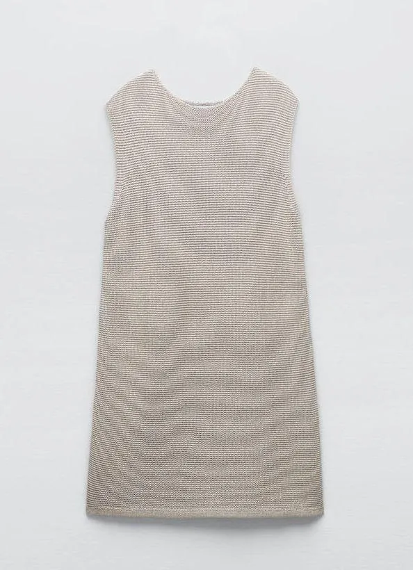ZARA NWT  KNIT DRESS WITH METALLIC THREAD - Image 7