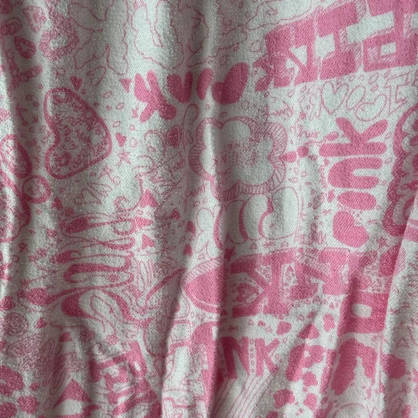 Vintage 2005 y2k Victoria’s Secret pink low rise pajamas pants graffiti elastic - Image 5