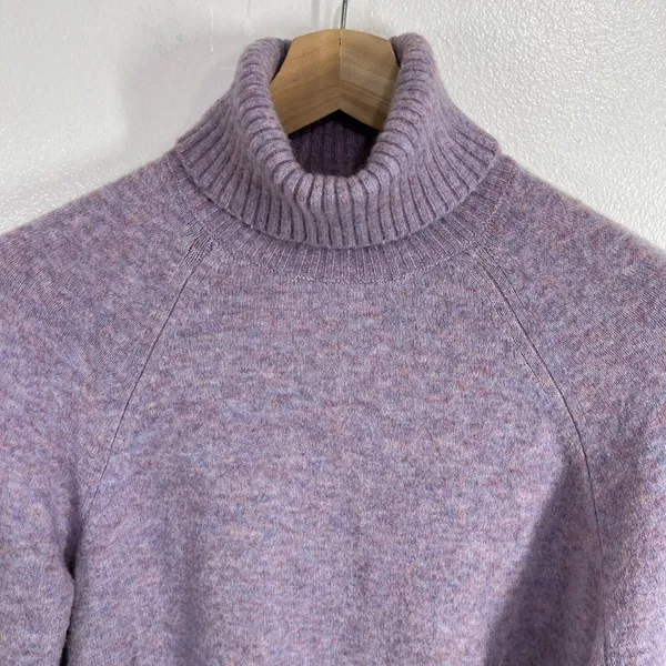J. Crew Sweater Medium Pastel Super Soft‎ Yarn Alpaca Wool Blend Turtleneck Cozy - Image 10