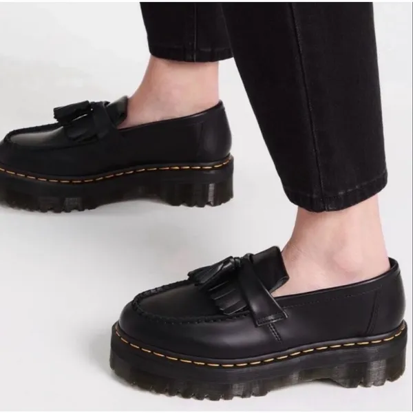 Dr. Martens Adrian Quad Leather Platform Loafers Size 7 - Image 14