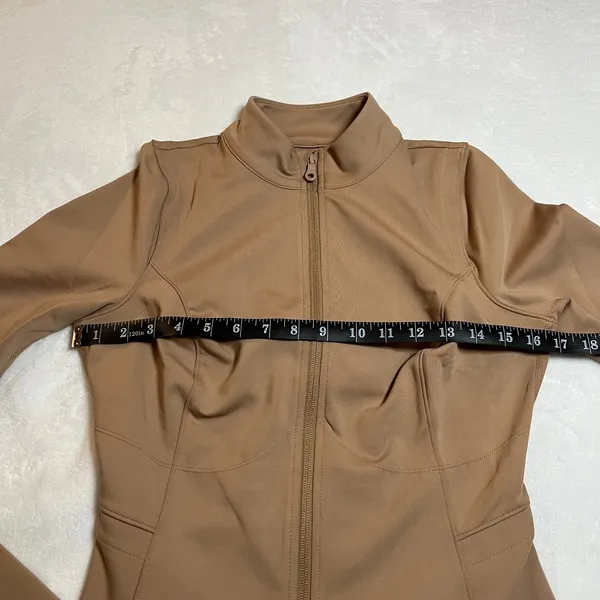 NEW Girlfriend Collective Parker Seam Jacket Size M Full Zip Stretch Gym Fitted - Image 9