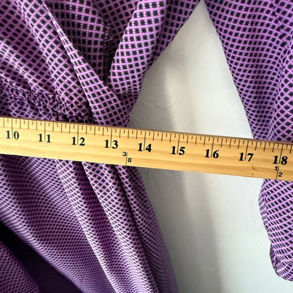 Vintage Jonathan Martin Purple Geometric Midi Dress Kentucky Derby‎ Old Money M - Image 8