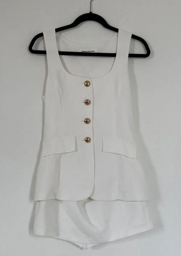 AMANDA UPRICHARD Kya White Romper - Image 2