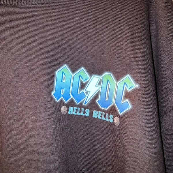 AC/DC Hells Bells Long Sleeve Graphic Vintage Inspired Tee Size Large - Image 4