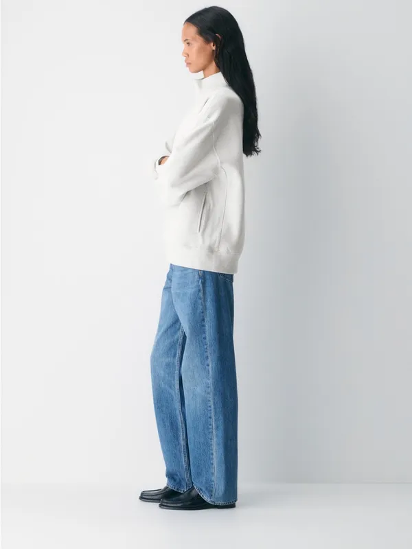 Aritzia Cozy Sweatfleece Boyfriend 1/2 Zip oversized sweatshirt size small NWT - Image 7