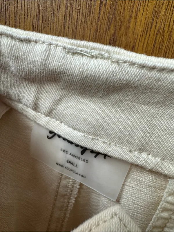 YoungLA Womens Metro Cargo Pockets Pants Womens Beige Khaki Small NEW NWT - Image 7