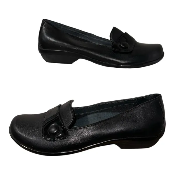 EUC Dansko Olena Loafers EU‎ 38 US 7.5-8 Black Leather Slip On Comfort Shoes - Image 2