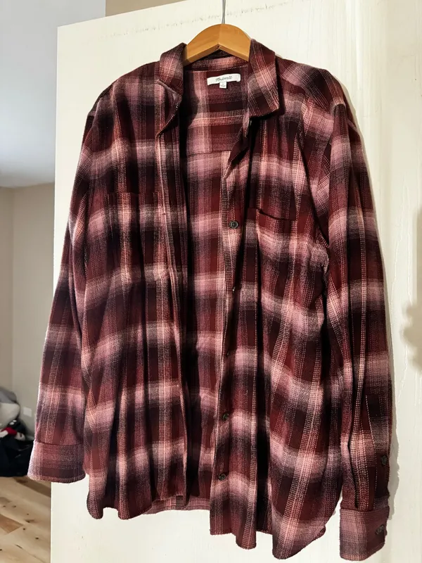 Madewell Oversized Ex-Boyfriend Button Down Flannel - Image 4