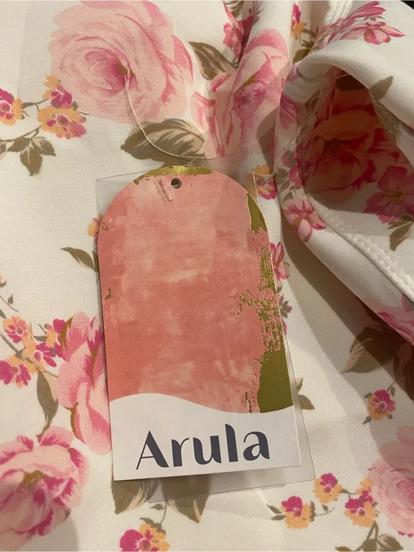 Arula Super Soft Floral Crop Sweatshirt NWT 2X Pink - Image 4